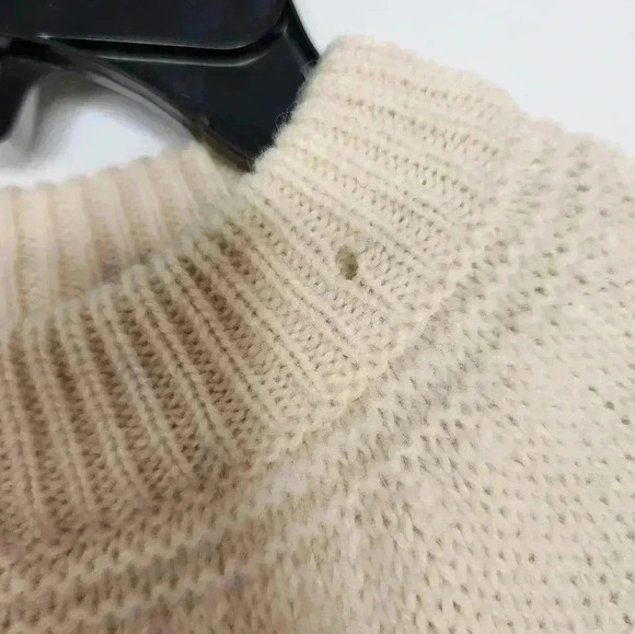 Sisley Relaxed Elegance Sweater Womens Medium Pullover Floral Stripe Virgin Wool - Picture 7 of 7